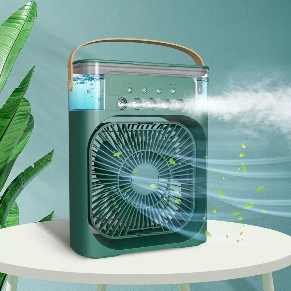 Portable Mini Air Cooler Fan 3 in 1 Ice Cold Cooling Air Conditioner Humidifier
